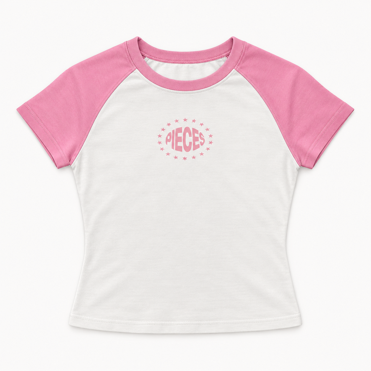 White & Pink Baby Tee