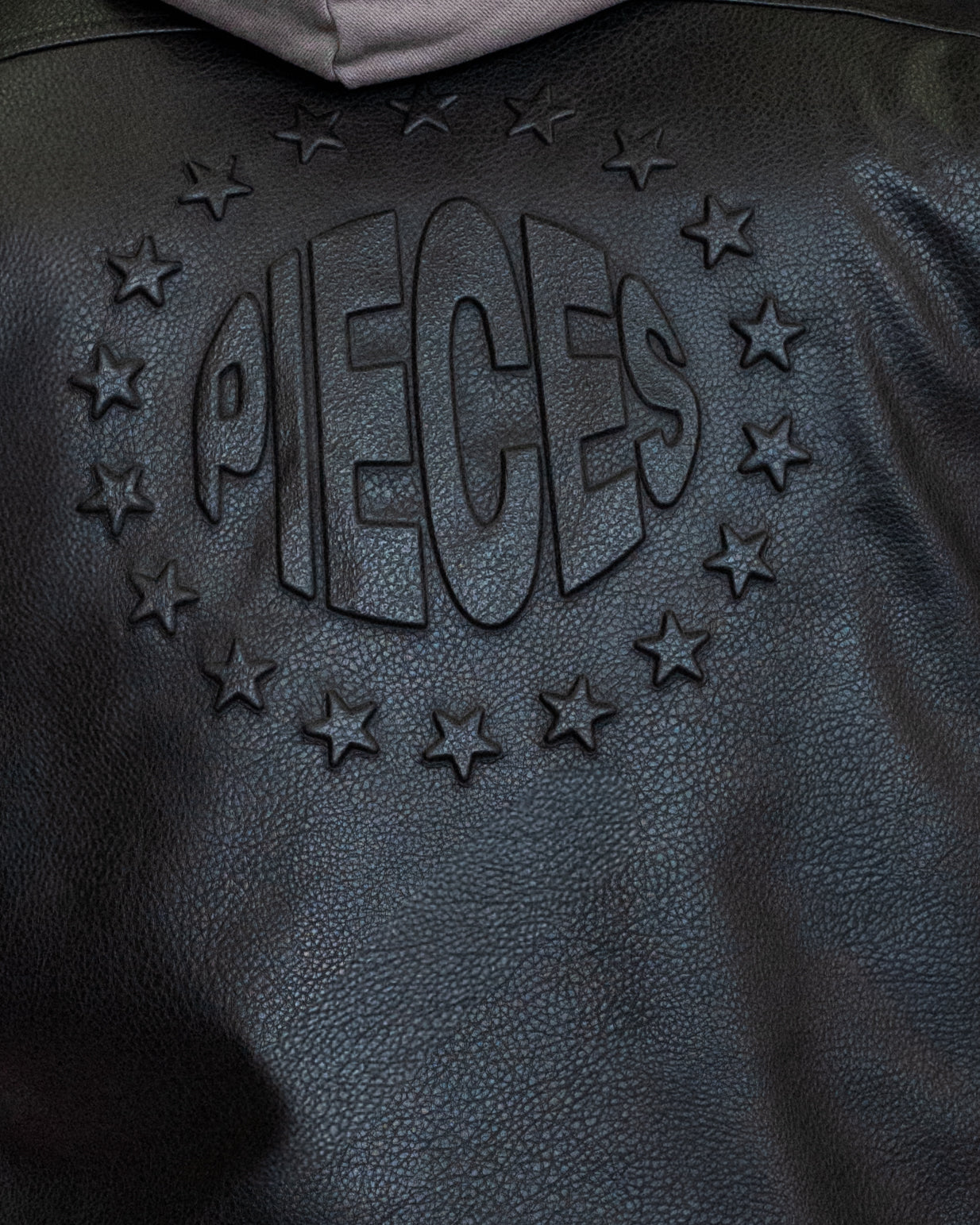 Leather graphic vest