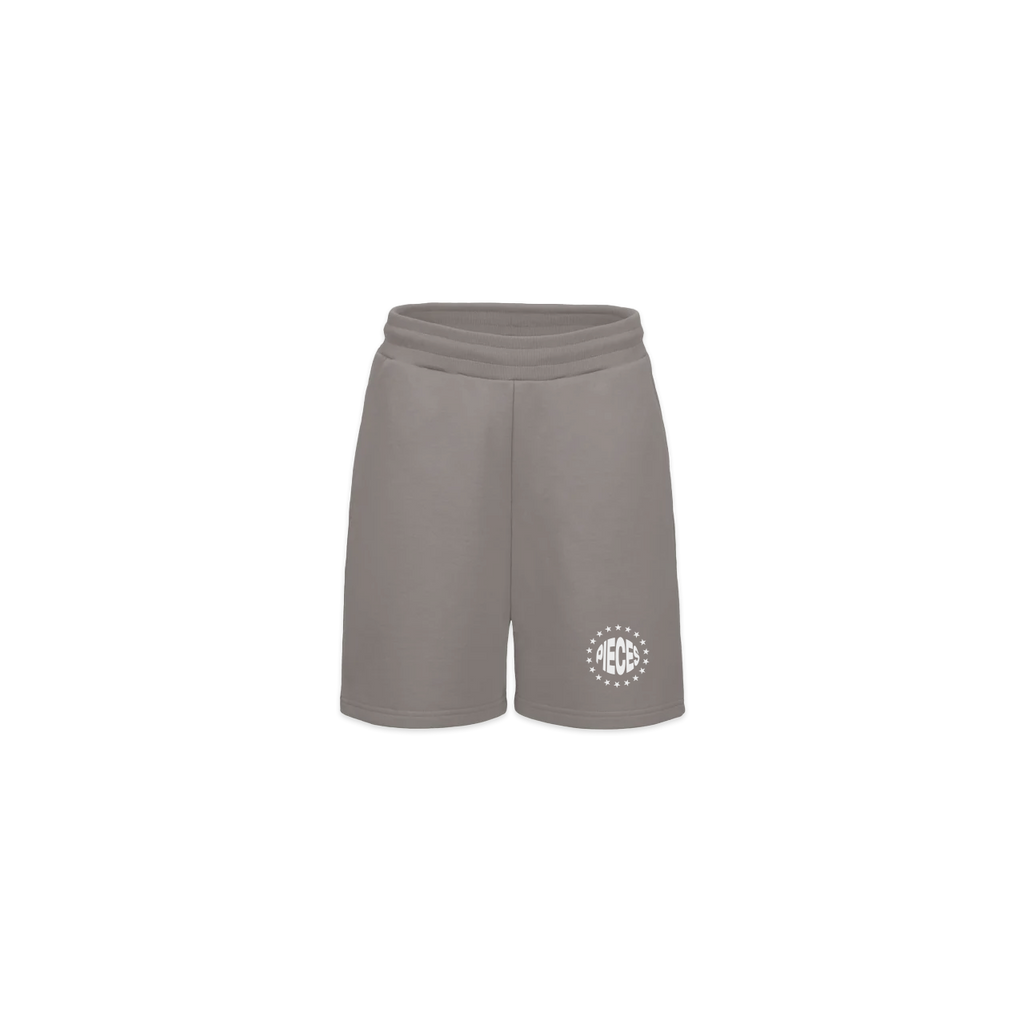 Stone-washed staple shorts - Greige