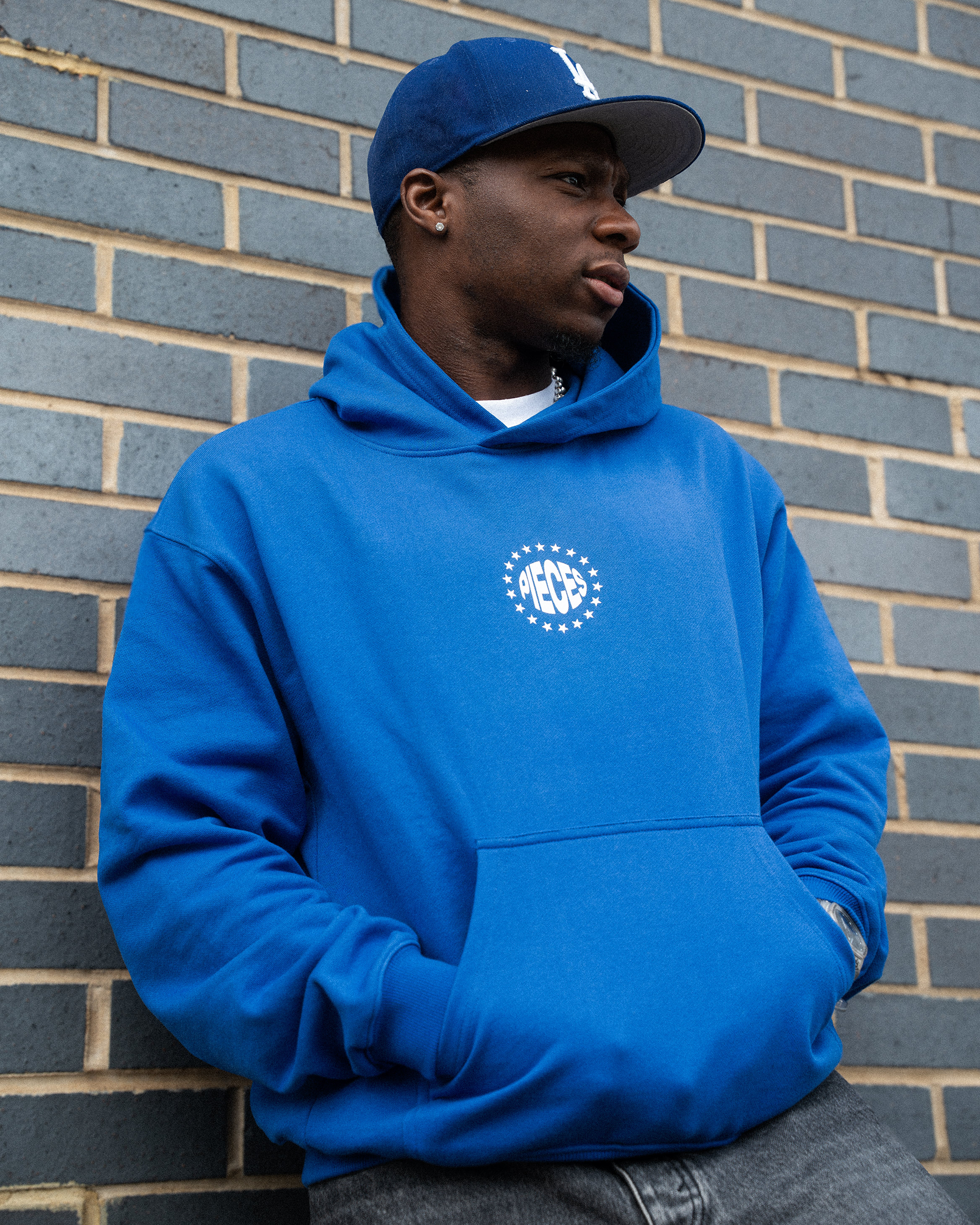 Stonewash Cobalt Blue Hoodie